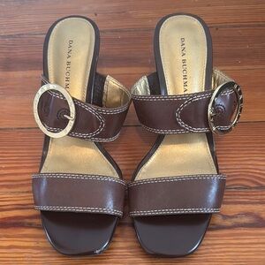 Dana Buchman Brown Leather Sandals